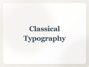 Classic Font Pairings for Body Text